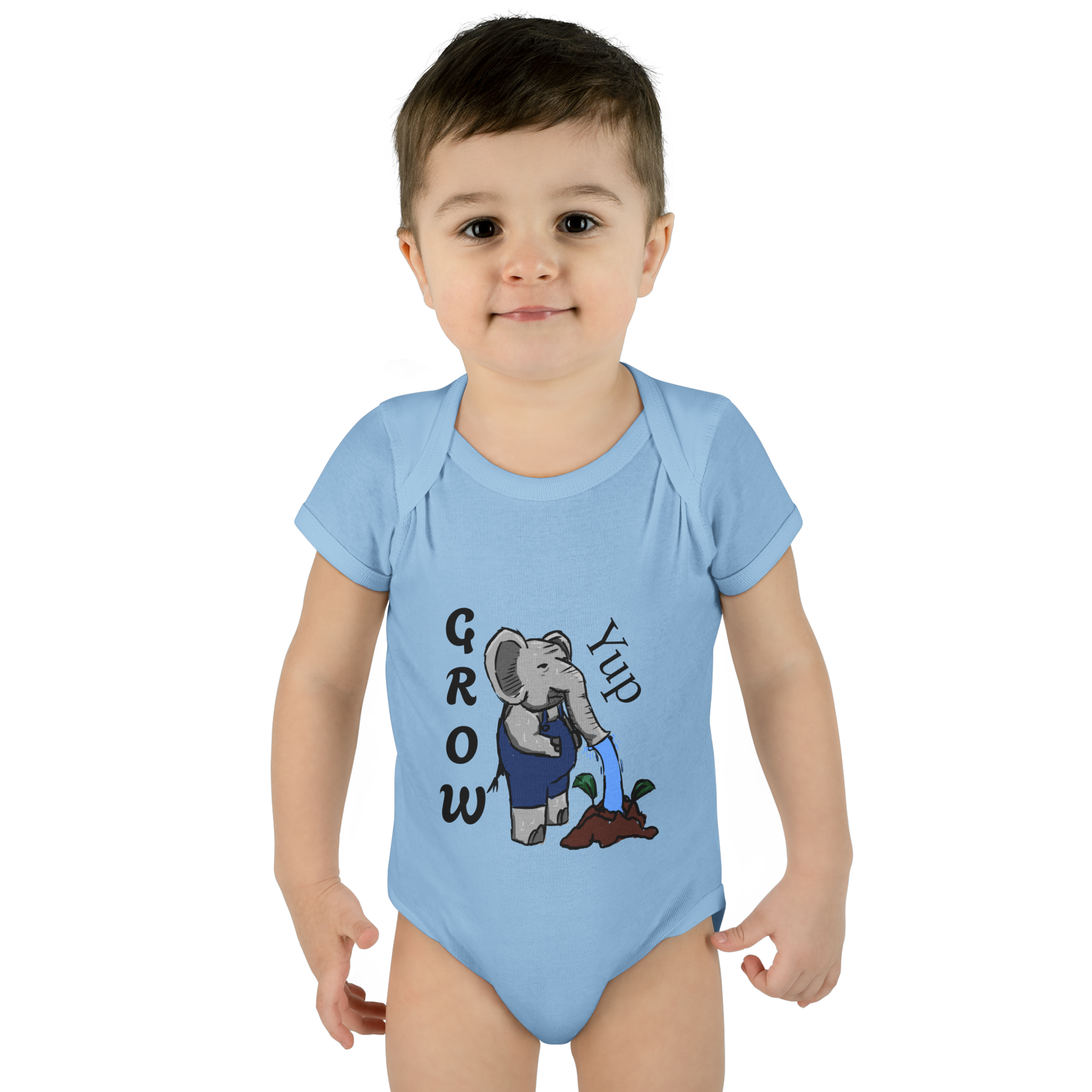 Elephant Watering Seedling Infant Bodysuit | Grow Yup