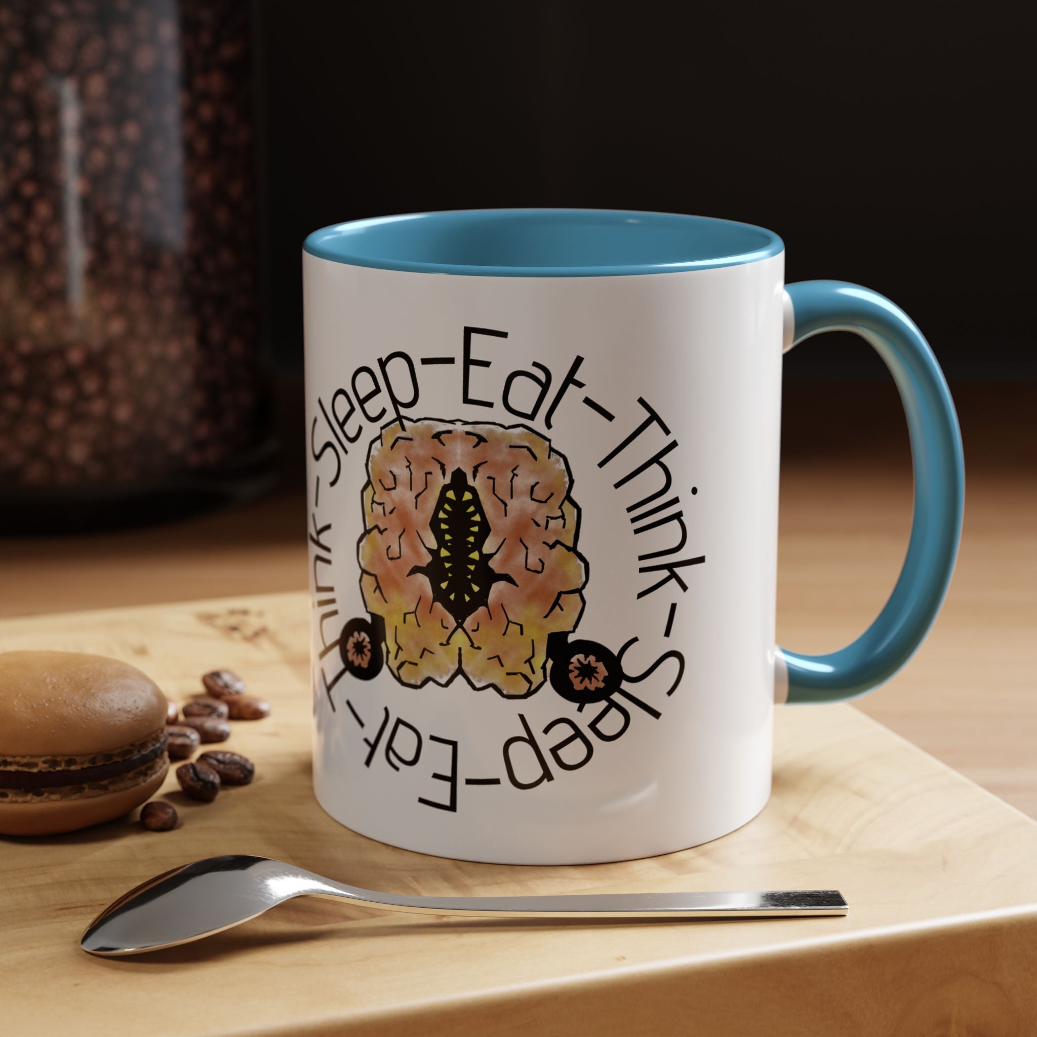 Brain Think-Sleep-Eat Coffee Mug