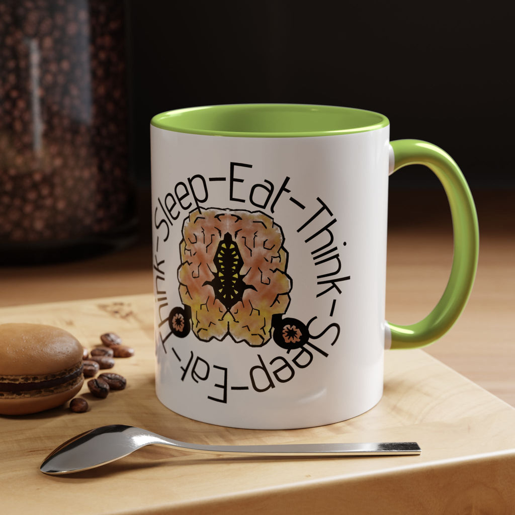 Brain Think-Sleep-Eat Coffee Mug