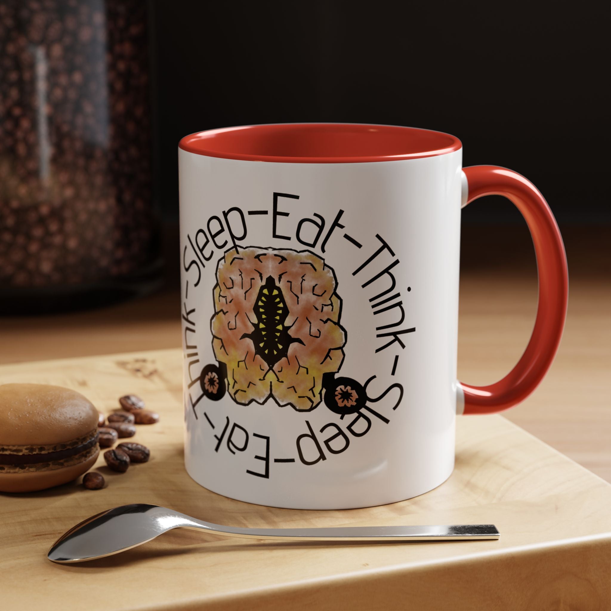 Brain Think-Sleep-Eat Coffee Mug