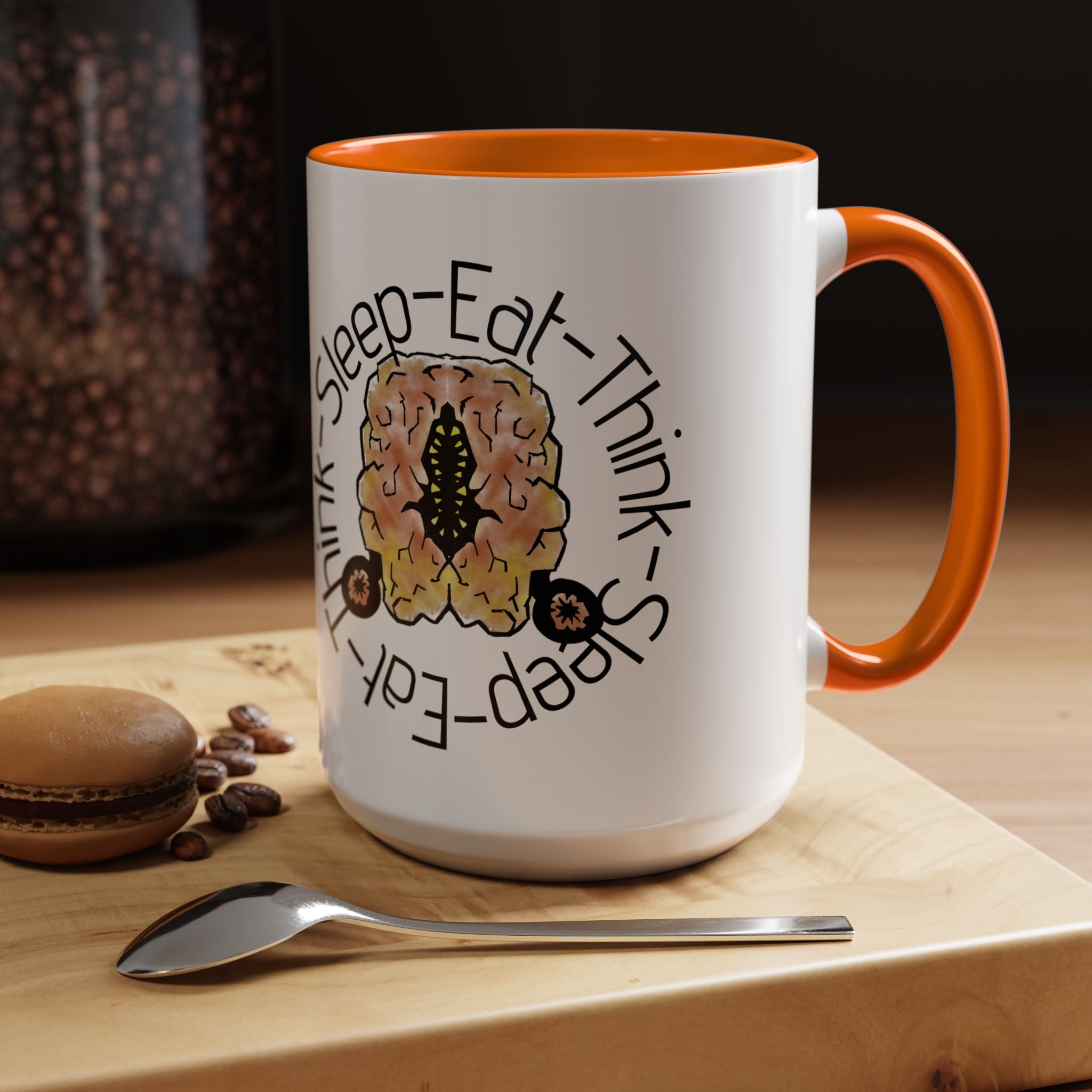 Brain Think-Sleep-Eat Coffee Mug