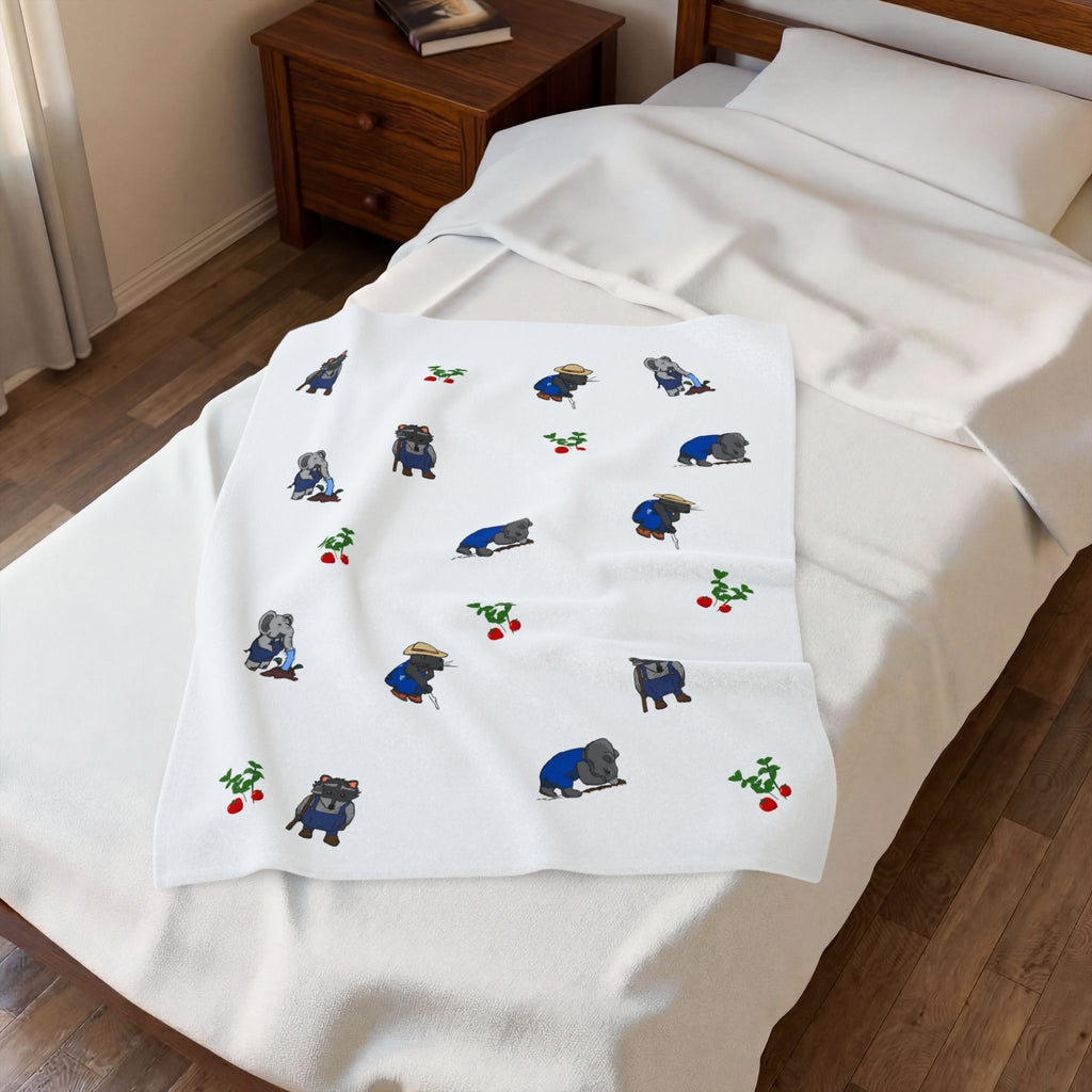 Farm Animals Velvet Blanket