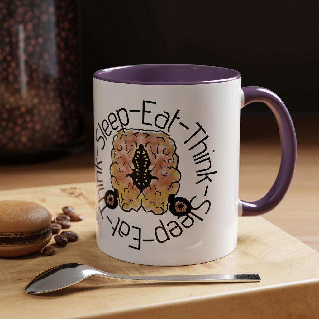 Brain Think-Sleep-Eat Coffee Mug