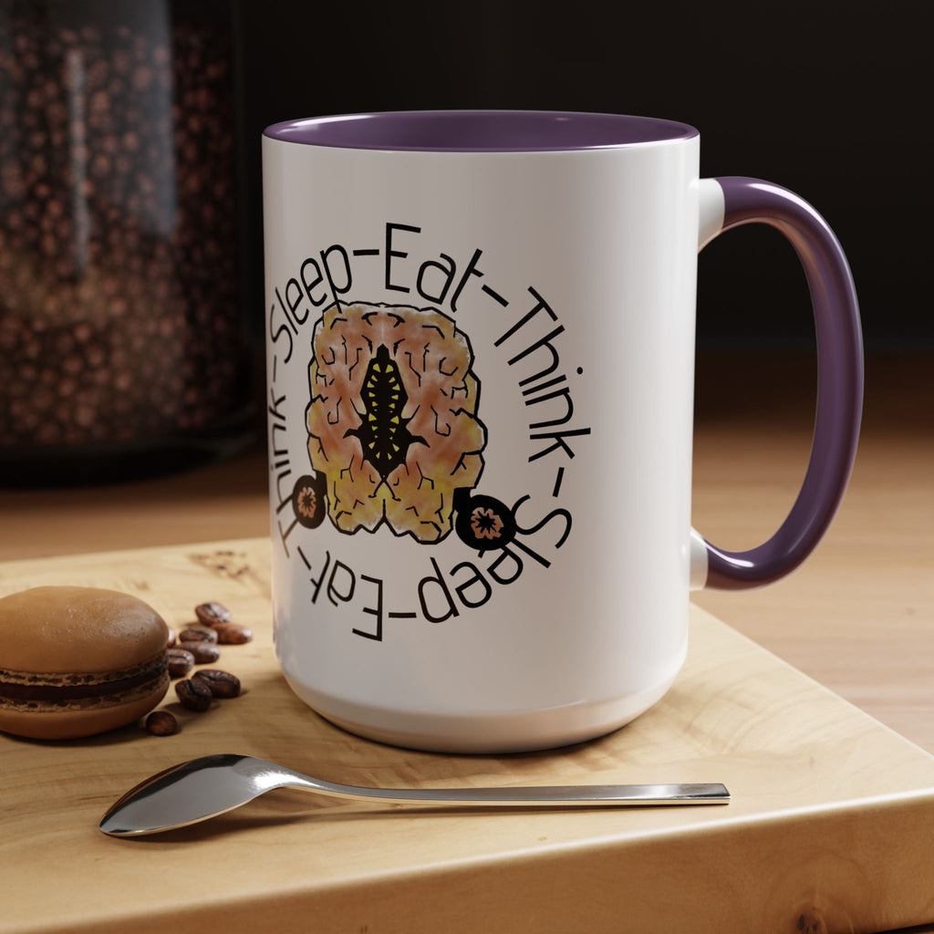 Brain Think-Sleep-Eat Coffee Mug
