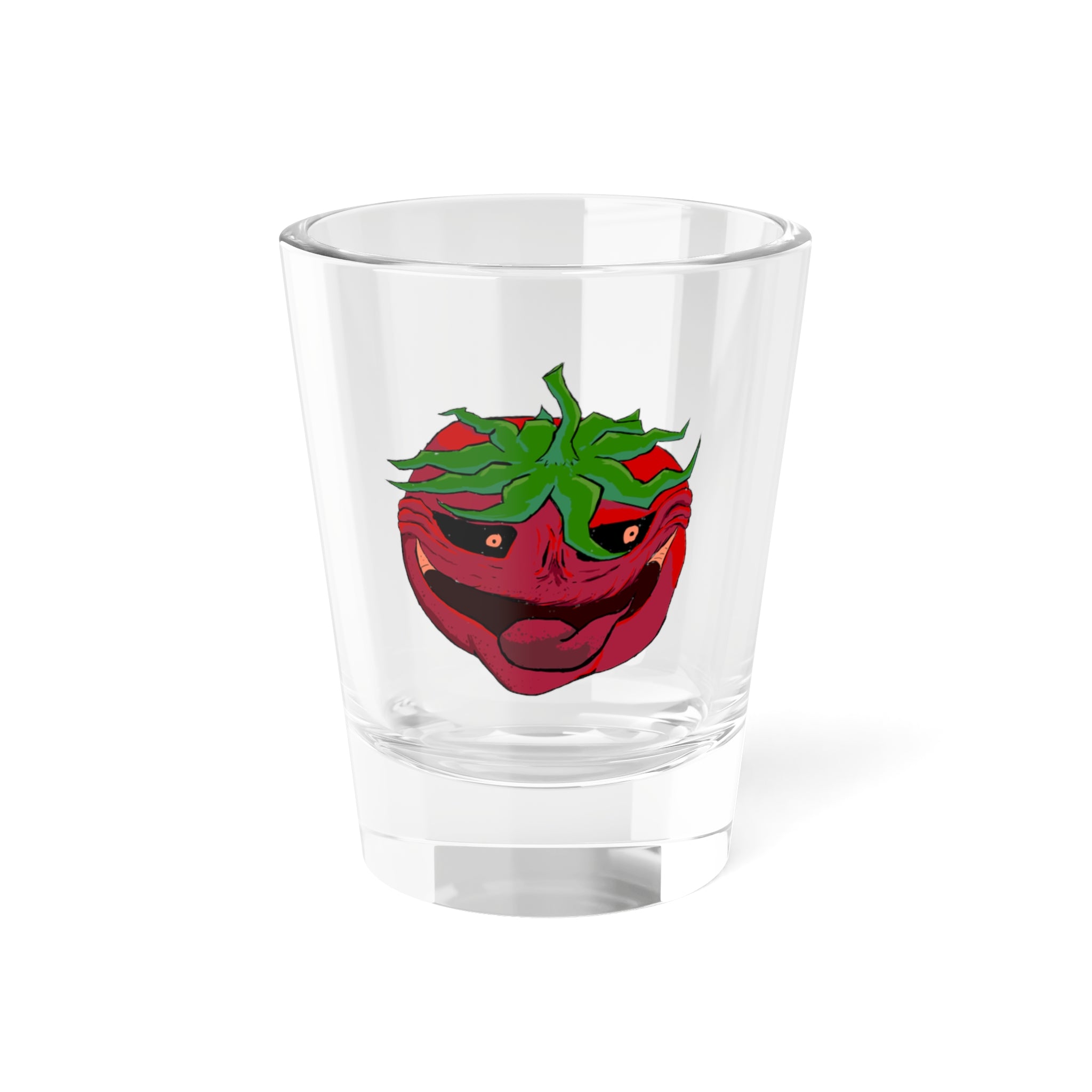 Grinning Tomato Face Shot Glass | 1.5oz Novelty Barware