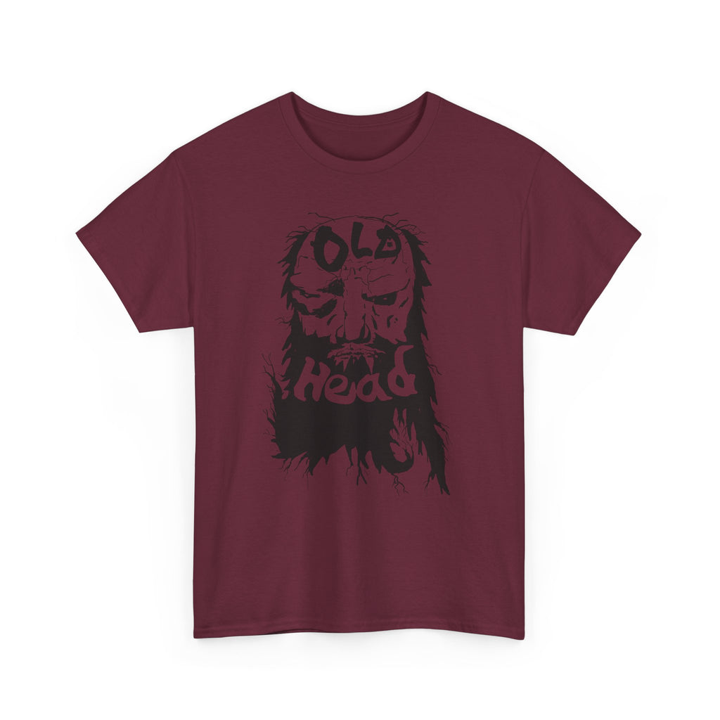 Old Head skull illustration Tee | Grunge skull graphic shirt