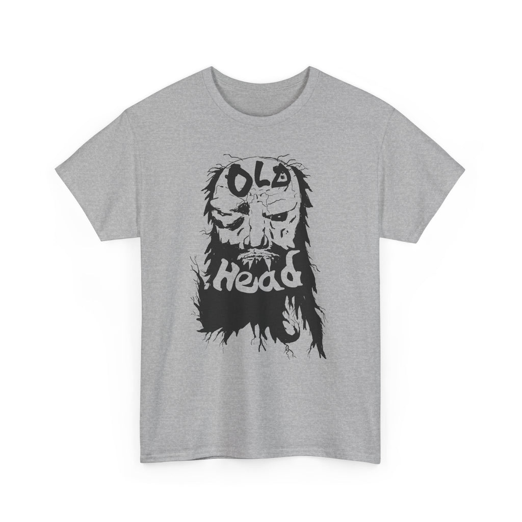 Old Head skull illustration Tee | Grunge skull graphic shirt