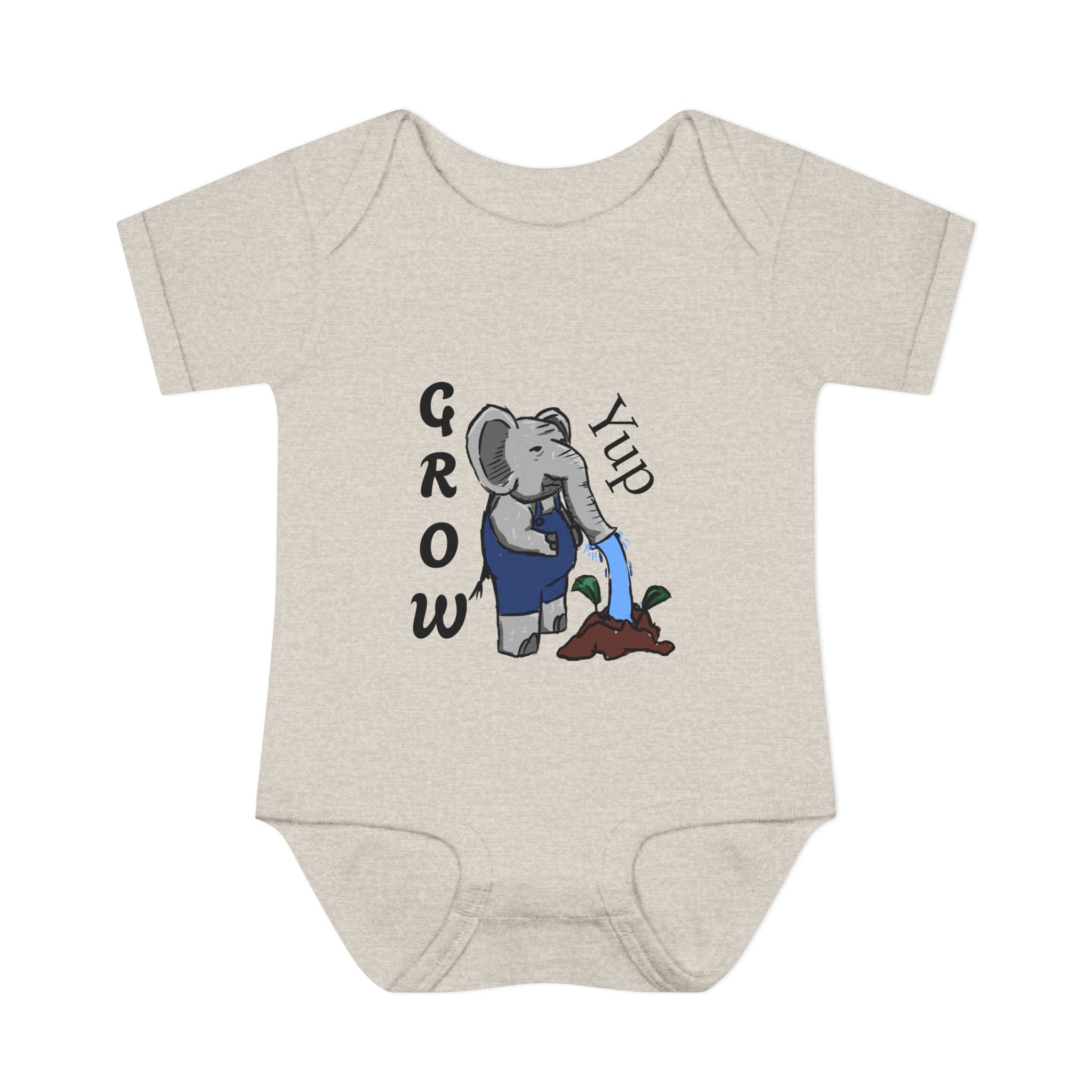 Elephant Watering Seedling Infant Bodysuit | Grow Yup
