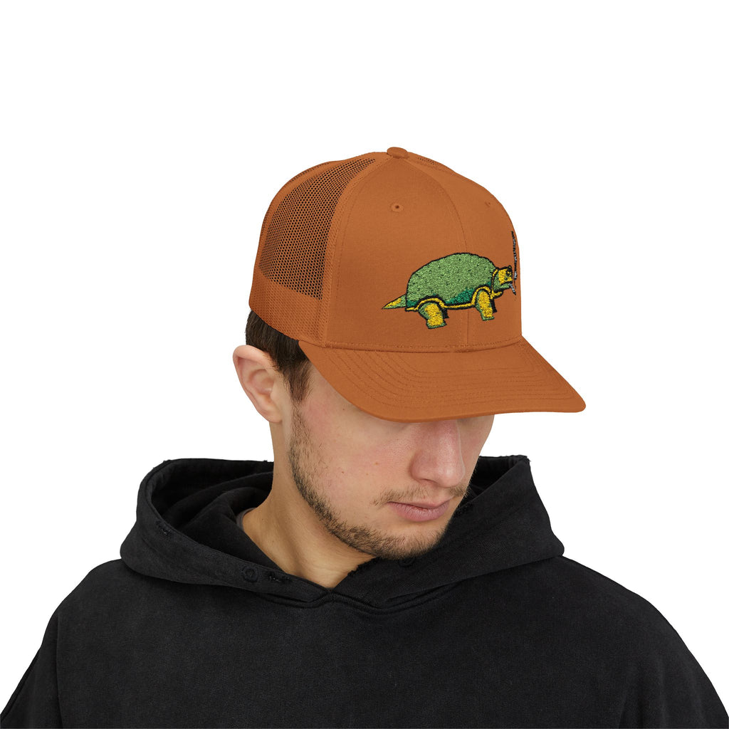 Smoking Turtle Snapback Cap