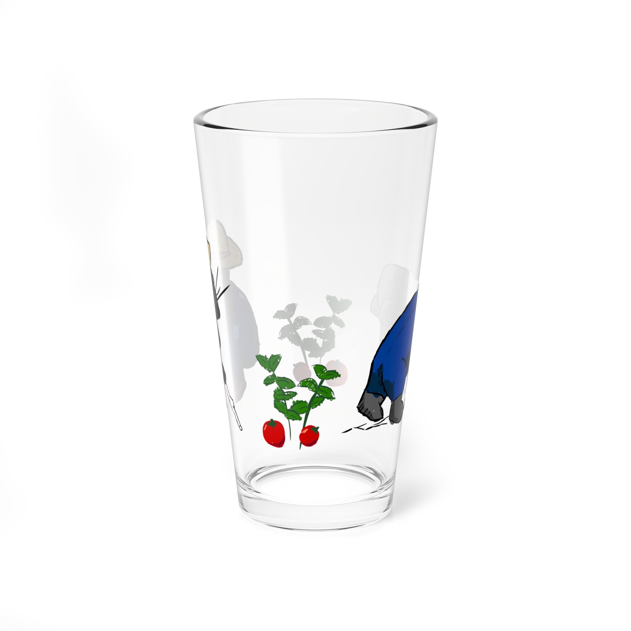 Farm Mouse & Rhino 16oz Glass